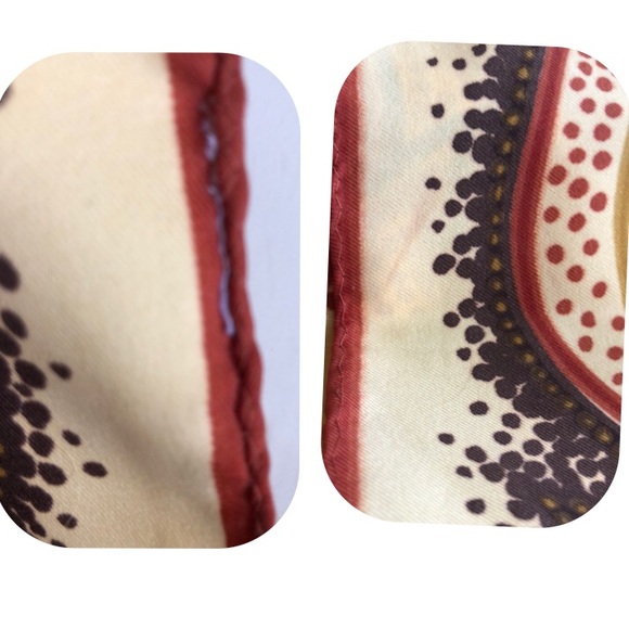 JALEH and JOSEPH Yellow and Brown Scarf Floral Elegant Scarf Scarf Retro - Picture 14 of 16